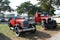 Classic american cars parked side by side