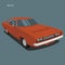 Classic american muscle car vector illustration