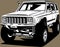 Classic american vintage retro custom car Jeep Cherokee