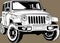 Classic american vintage retro custom car Jeep Wrangler