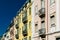 Classic Apartment Building Block Exterior Facade In Lisbon