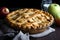 classic apple pie, with flaky crust and sweet filling