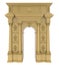 Classic arch with gilded columns and carvings