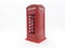 Classic Artistic Luxury Retro Vintage Red Telephone Booth Piggy Bank Model in White Isolated Background 07