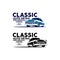 Classic auto detail garage and repair car logo vector