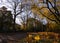 Classic autumn landscape in Jubilee Park, Brussels