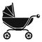 Classic baby pram icon, simple style