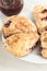 Classic bakery, cream scones with cherry