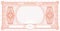 Classic banknote mockup with blank space red