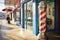 classic barber pole spinning outside shop