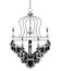 Classic Baroque Chandelier Vector. French Luxury rich intricate ornaments. Victorian Royal Style decors
