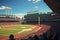 Classic baseball game at Fenway Park capturing. Generative ai