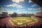 Classic baseball game at Fenway Park capturing. Generative ai