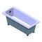 Classic bathtub icon, isometric style