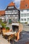 Classic beach chair at a cafe on the Vreithof square in Soest