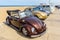 Classic beetle vehicles at the beach