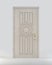 Classic beige front door with patina. Front view