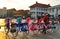 Classic bicycles at jakarta old town surrounded with a heritage building (August 2015)