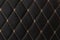 Classic black leather Mat with straight beige stitching soft leather for machine with textured pattern concept background business