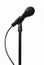 Classic black microphone on stand