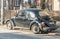 Classic black Volkswagen Beetle popular private car parked