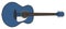 The classic blue accoustic guitar