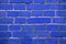 Classic blue brick wall textured background surface simple wallpaper pattern indoor object