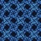 Classic Blue Close Up Woven Texture Background. Dark Abstract Interlocking Pixel Grid Mosaic Seamless Pattern. Indigo Dye Effect