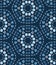 Classic Blue Daisy Floral Dotty Medallion Background. Liberty Style Millefleur Flower Seamless Pattern. Ditsy Elegant Navy Bloom
