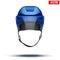 Classic blue Ice Hockey Helmet with glass visor