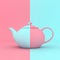 Classic blue and pink teapot