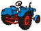 Classic blue tractor