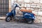 Classic blue Vespa PX 150 scooter