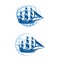 Classic boat logo stock vector