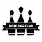Classic bowling club logo, simple style