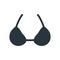 Classic bra sign, women's swimwear dress icon on white background