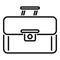Classic briefcase icon outline vector. Business case