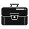 Classic briefcase icon simple vector. Business case