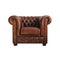 Classic Brown leather armchair.