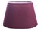 Classic burgundy red shallow tapered drum oval lampshade on white background isolated close up shot