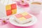 Classic cake biscuit Battenberg