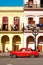 Classic car and colorful buildings in Old Havana