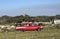 A classic car cruises along the 17 Mile drive near carmel at a classic car rally