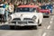 Classic car parade on May Day celebrates spring in Sweden