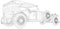Classic car vector. Trucking vehicle. Wire-frame. The layers of visible and invisible lines are separated. EPS10 format