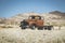 Classic car wreck in the American Southwest, USA