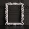 Classic carved mirror frame mockup with copy space