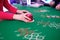 A classic casino craps table