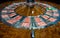 Classic casino roulette wheel spinning fast