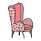 Classic chair comfort furniture icon
